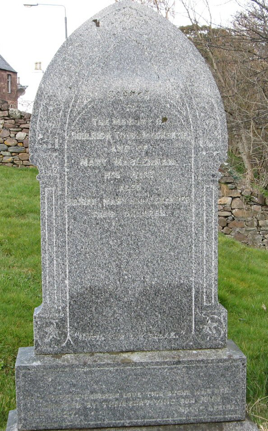 Photo of headstones/Mary MacLennan [died 1901] MI Ullapool Burying Ground